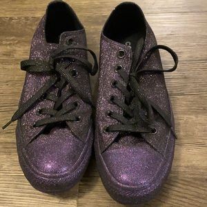 🔥Converse ONE OF A KIND 🌺 Purple Glitter💫